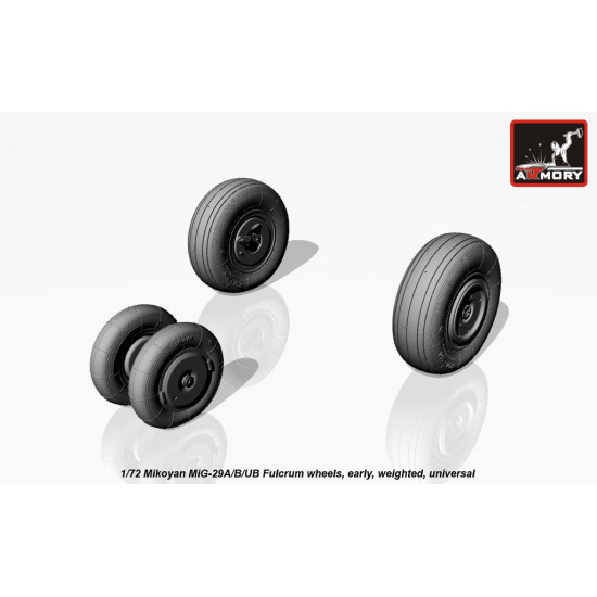 Mikoyan MiG-29A/B/UB Fulcrum weighted wheels, early 1/72 ARMORY AW72037