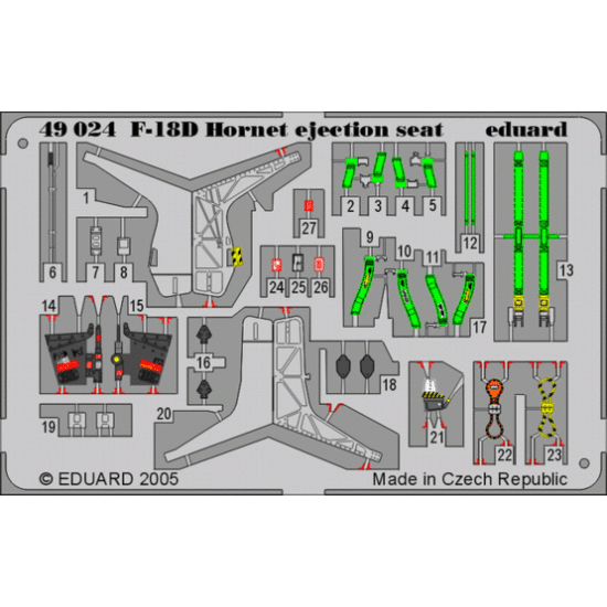 Photoetched set BIG-ED 1/48 F-18D Hornet, for Hasegawa kit 1/48 EDUARD EDBIG-4825