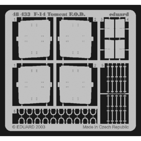 Photoetched set BIG-ED 1/48 F-14D Tomcat, for Hasegawa kit 1/48 EDBIG-4822