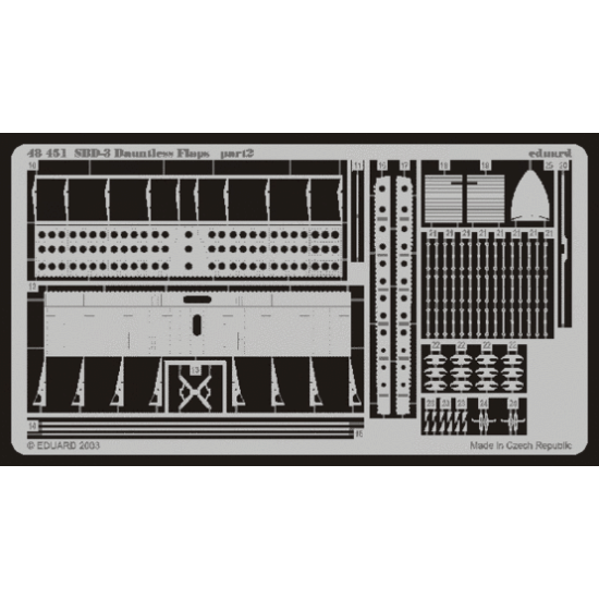 Photoetched set BIG-ED 1/48 SBD-3 Dauntless, for Hasegawa kit 1/48 EDUARD EDBIG-4808