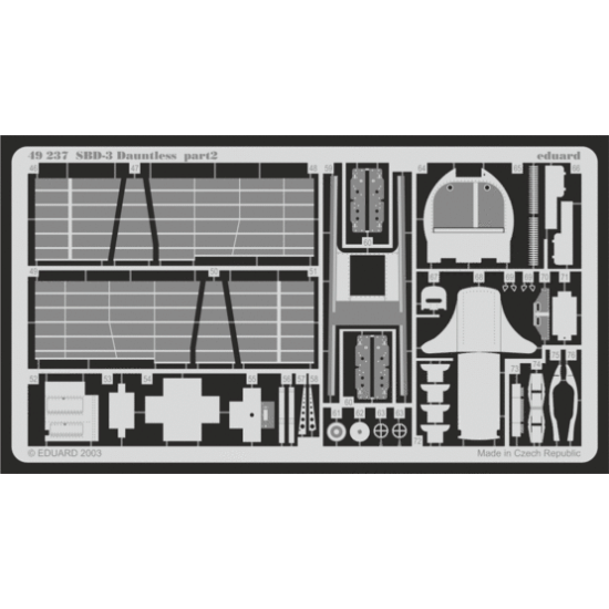 Photoetched set BIG-ED 1/48 SBD-3 Dauntless, for Hasegawa kit 1/48 EDUARD EDBIG-4808