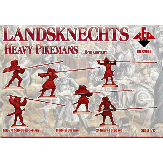 Landsknechts (Heavy pikemen), 16th century 1/72 RED BOX 72068