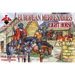 European mercenaries (light horse), War of the Roses 9 1/72 RED BOX 72054