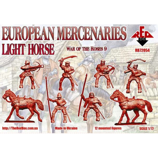 Us Stock European Mercenaries Light Horse, War Of The Roses 9 1/72 Red Box 72054 Us Stock European Mercenaries Light Horse, War Of The Roses 9 1/72 Red Box 72054