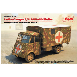 Lastkraftwagen 3.5 t AHN with shelter, WWII German ambulance ICM 35417