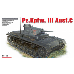 Pz.Kpfw.III Ausf.C German medium tank 1/35 Miniart 35166