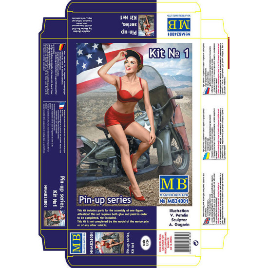 PRETTY US ARMY GIRL PIN-UP SERIES MARYLIN PLASTIC MODEL KIT 1/24 MASTER BOX 24001