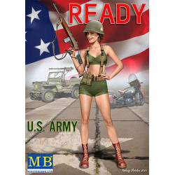 US ARMY GIRL PIN-UP SERIES ALICE PLASTIC MODEL KIT 1/24 MASTER BOX 24003
