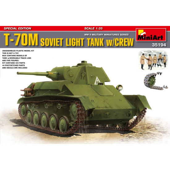 T-70M SOVIET LIGHT TANK w/CREW. SPECIAL EDITION 1/35 MINIART 35194