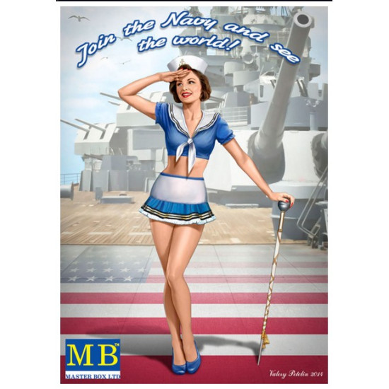 JOIN THE NAVY AND SEE THE WORLD PIN-UP SERIES PLASTIC MODEL KIT 1/24 MASTER BOX 24004