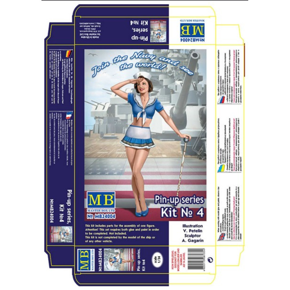 Master Box 1/35 Scale Pin-Up Girls Figure Set - 6 Plastic Model Figures Unpainted (MB35183) - View #2