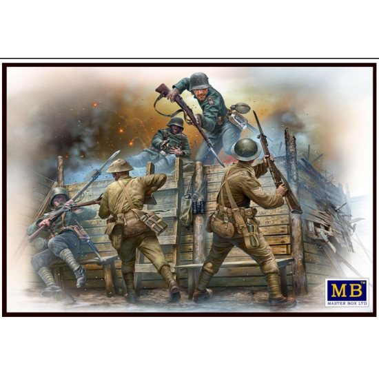 Hand-to-hand fight, German and British infantrymen, WWI era 1/35 Master Box 35116