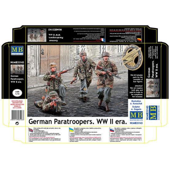 GERMAN PARATROOPERS WW II ERA 1/35 MASTER BOX 35145
