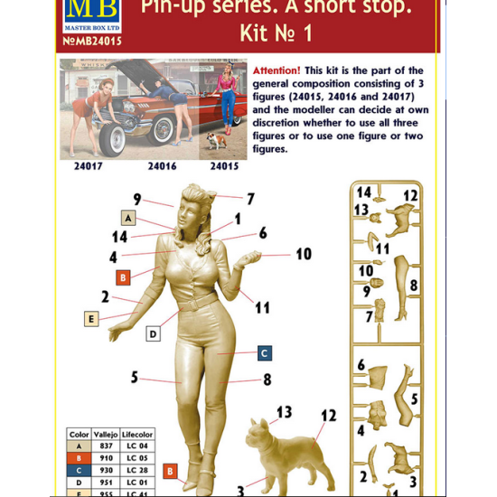 PIN-UP SERIES - A SHORT STOP 1 PLASTIC MODEL KIT 1/24 MASTER BOX 24015