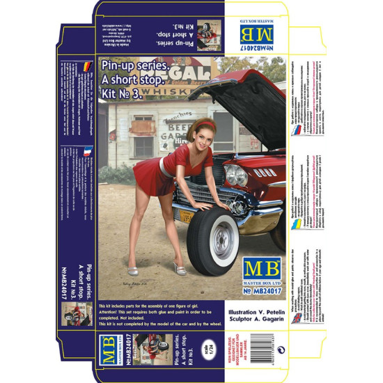 Us Stock Pin-up Series A Short Stop 3 Plastic Model Kit 1/24 Master Box 24017 Us Stock Pin-up Series A Short Stop 3 Plastic Model Kit 1/24 Master Box 24017