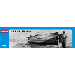 CSS H.L. HUNLEY, CONFEDERATE SUBMARINE 1/35 MICKRO MIR 35-013
