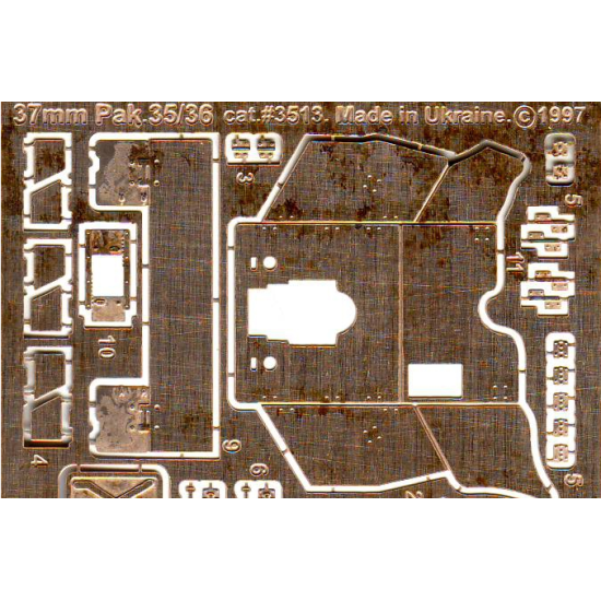 PHOTO-ETCHED SET 1/35 PAK.35/36 AT GUN, FOR TAMIYA KIT 1/35 ACE PE3513