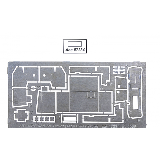 URAL 4320 ADD-ON ARMOR (AFGHANISTAN WAR TYPE) 1/72 ACE PE7234