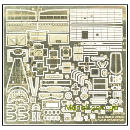 PHOTO-ETCHED SET FOR ICM SU-2 KIT 1/72 ACE PE7221