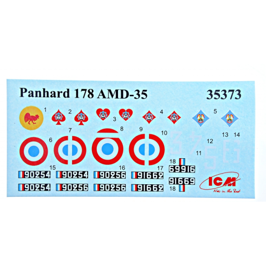FRENCH ARMORED VEHICLE PANHARD 178 AMD-35 1/35 ICM 35373