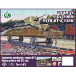 RAILWAY PLATFORM WITH BT-5 TANK 1/72 UMMT 643