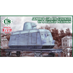 ARMORED CAR DTR-CASEMATE ON A RAILWAY PLATFORM 1/72 UMMT 667