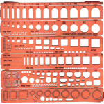 Template set stencils all scales PE Ace A001