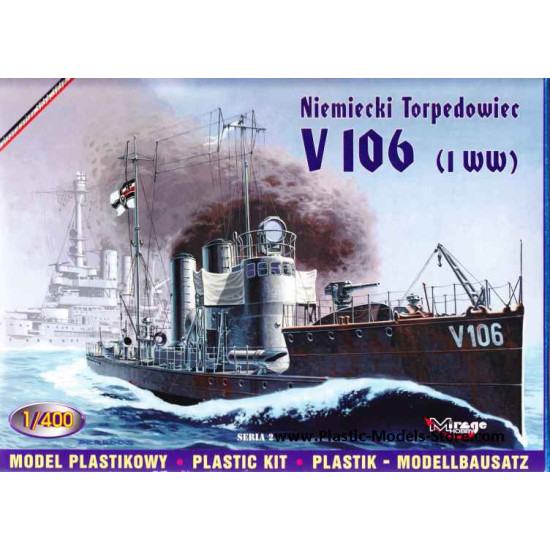 SMS V-106 1914 German Torpedo Boat WWI 1/400 Mirage 40028