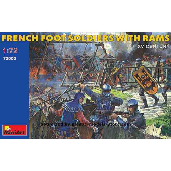 FRENCH FOOT SOLDIERS WITH RAMS XV century 1/72 MiniArt 72003