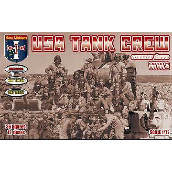 Orion 72064 1/72 Scale French Tank Crew WWII – 48 Figures, 12 Poses – Plastic Model Kit