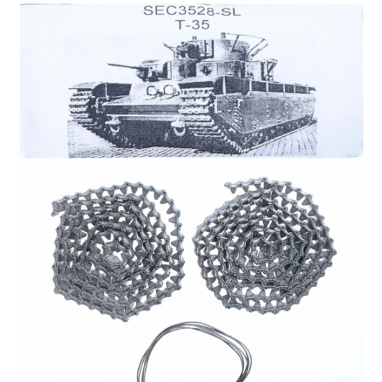 ASSEMBLED METAL TRACKS FOR T-35 1/35 SECTOR35 3528-SL