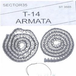 ASSEMBLED METAL TRACKS FOR T-14 'ARMATA' TANK 1/35 SECTOR35 3565-SL
