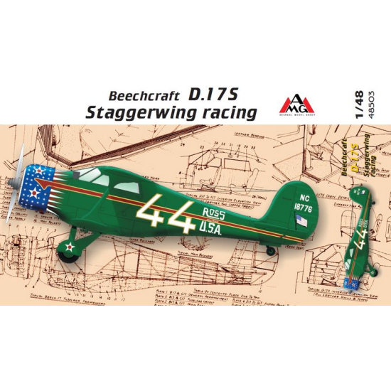 BEECHCRAFT D.17S STAGGERWING RACING 1/48 AMG 48503