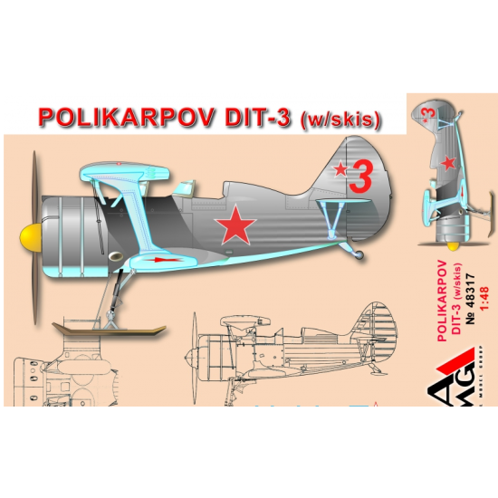 POLIKARPOV DIT-3 (W/SKIS) FIGHTER 1/48 AMG 48317