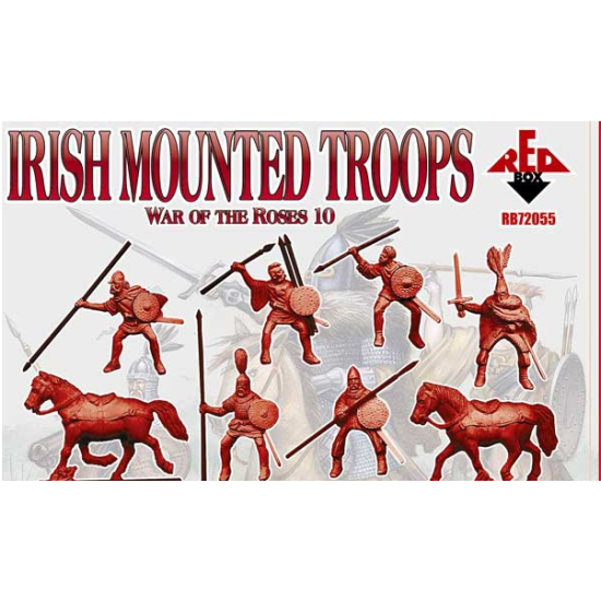 IRISH MOUNTED TROOPS, WAR OF THE ROSES 10 1/72 RED BOX 72055