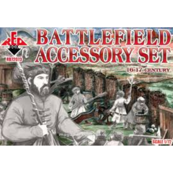 BATTLEFIELD ACCESSORY SET, 16TH-17TH CENTURY 1/72 RED BOX 72073