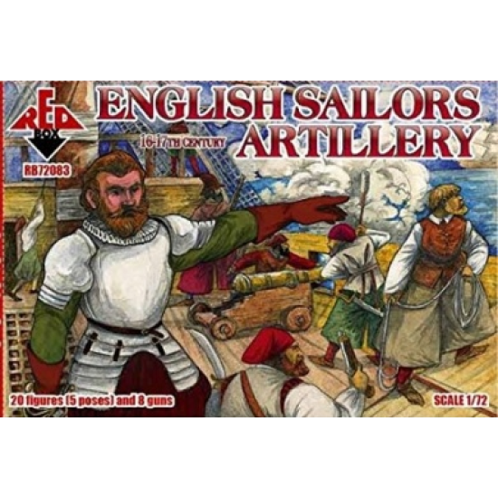 ENGLISH SAILORS ARTILLERY, 16-17TH CENTURY 1/72 RED BOX 72083