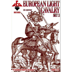 EUROPEAN LIGHT CAVALRY, 16TH CENTURY, SET 2 1/72 RED BOX 72085