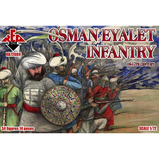 OSMAN EYALET INFANTRY, 16-17TH CENTURY 1/72 RED BOX 72088