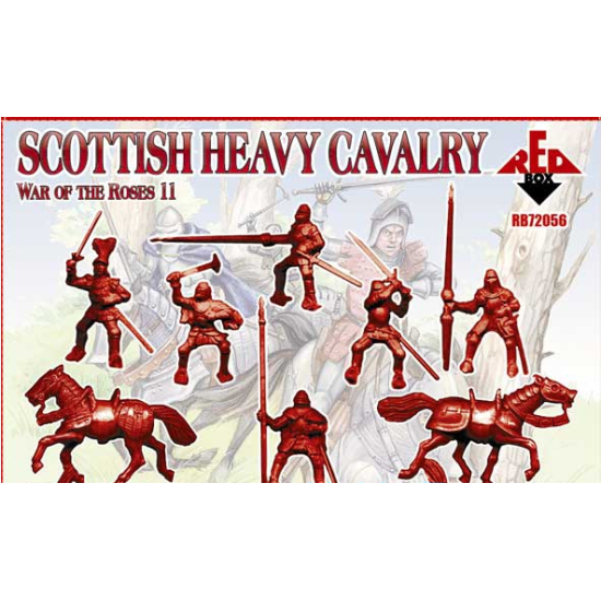 SCOTTISH HEAVY CAVALRY, WAR OF THE ROSES 11 1/72 RED BOX 72056