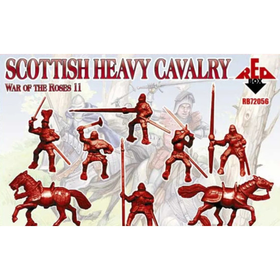Us Stock Scottish Heavy Cavalry, War Of The Roses 11 1/72 Red Box 72056 Us Stock Scottish Heavy Cavalry, War Of The Roses 11 1/72 Red Box 72056