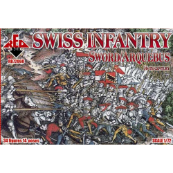SWISS INFANTRY (SWORD/ARQUEBUS), 16TH CENTURY 1/72 RED BOX 72060