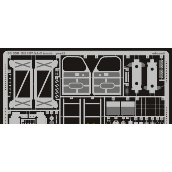 PHOTO-ETCHED SET 1/35 ZIL 157 SA-2 TRUCK, FOR TRUMPETER KIT 1/35 EDUARD 35558