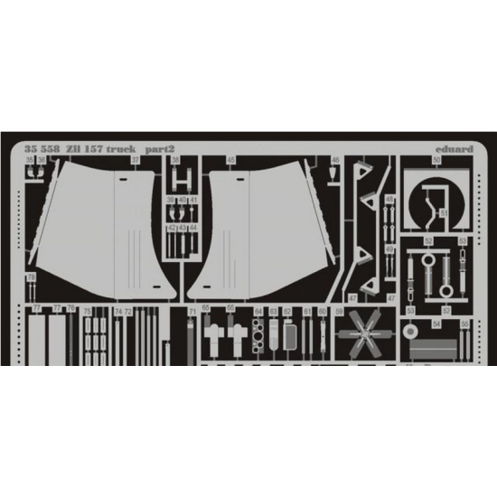 PHOTO-ETCHED SET 1/35 ZIL 157 SA-2 TRUCK, FOR TRUMPETER KIT 1/35 EDUARD 35558