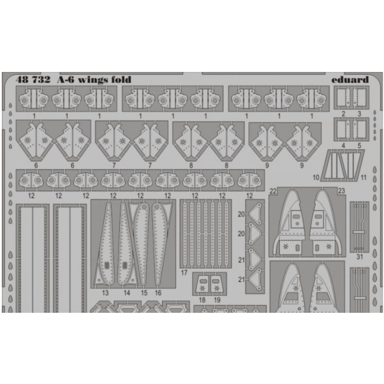 PHOTO-ETCHED SET 1/48 A-6 WING FOLD, FOR KIN KIT 1/48 EDUARD 48732