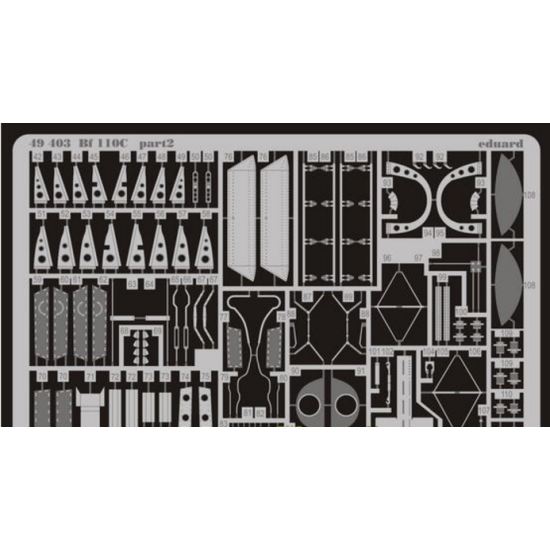 PHOTO-ETCHED SET 1/48 BF 110C, FOR EDUARD KIT 1/48 EDUARD 49403