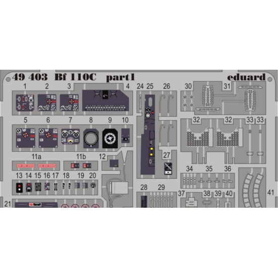 PHOTO-ETCHED SET 1/48 BF 110C, FOR EDUARD KIT 1/48 EDUARD 49403