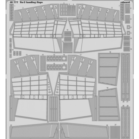 PHOTO-ETCHED SET BIG-ED 1/48 TU-2S, FOR XUNTONG KIT 1/48 EDUARD BIG-4993