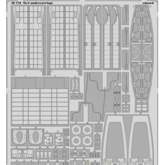 PHOTO-ETCHED SET BIG-ED 1/48 TU-2S, FOR XUNTONG KIT 1/48 EDUARD BIG-4993