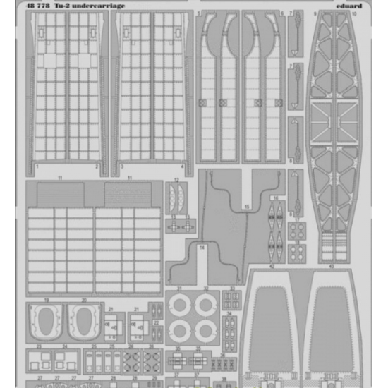 PHOTO-ETCHED SET BIG-ED 1/48 TU-2S, FOR XUNTONG KIT 1/48 EDUARD BIG-4993